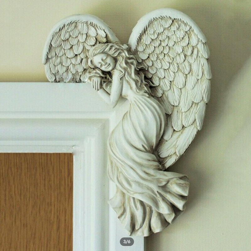 Resin Door Frame Decoration with Angel Wings