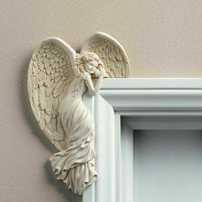 Resin Door Frame Decoration with Angel Wings