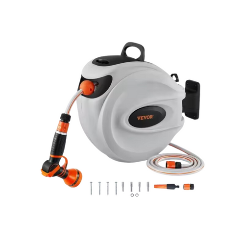 Garden Hose Reel with Compact Retractable Design