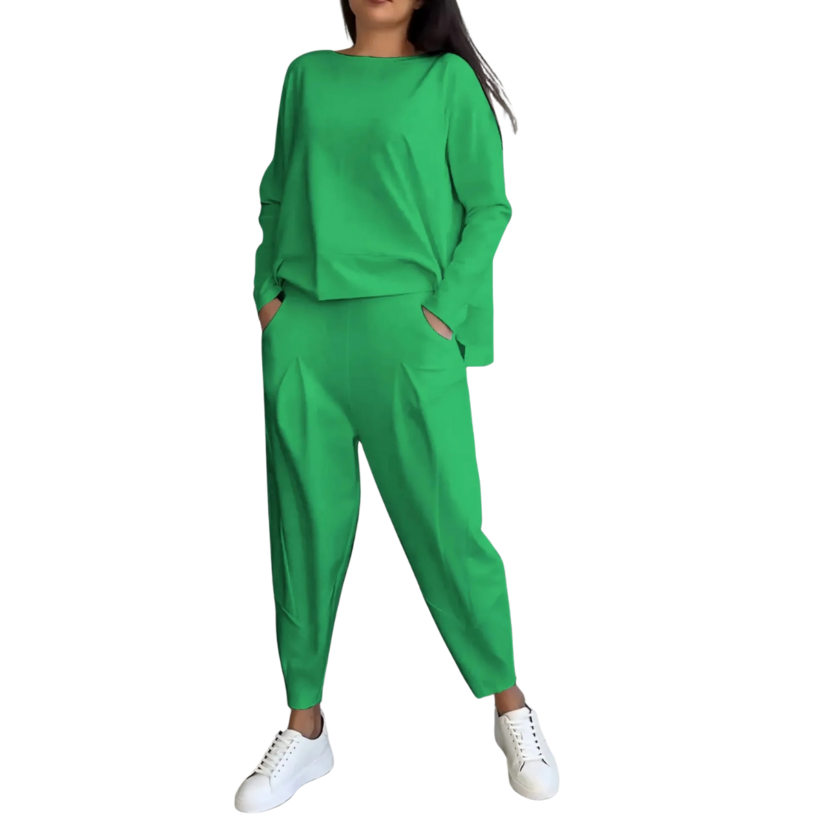Women's High-Waisted Pants and Sweatshirt 2-Piece Lounge Set
