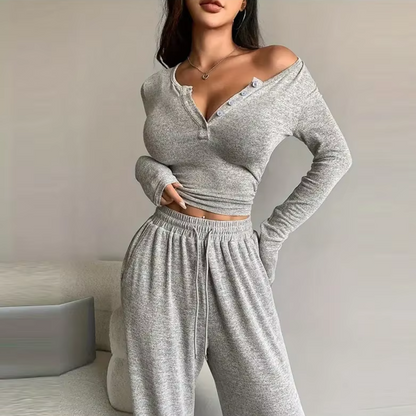 Cozy Loose-Fit Sweater and Wide-Leg Trousers