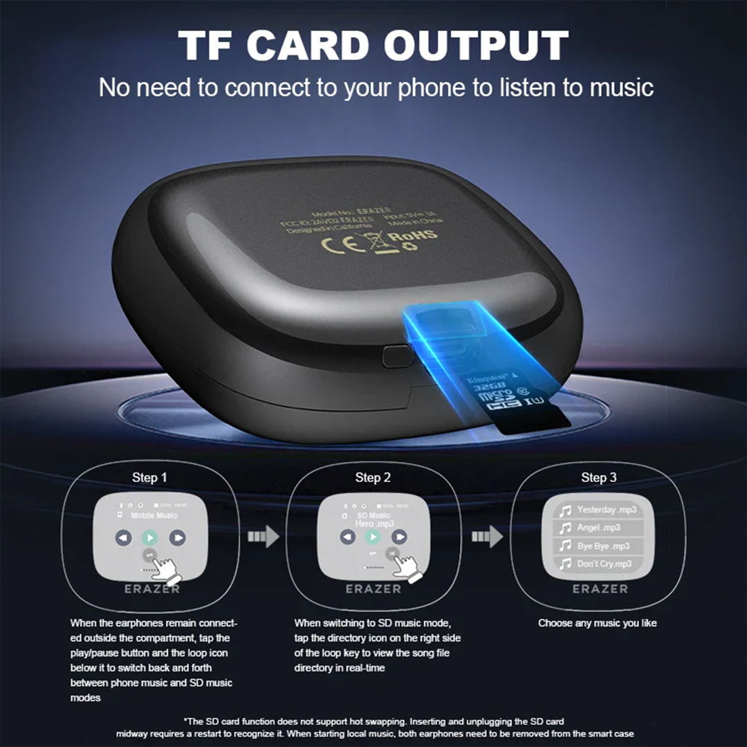 Smart Touch Bluetooth Headphones with AI Translator Feature