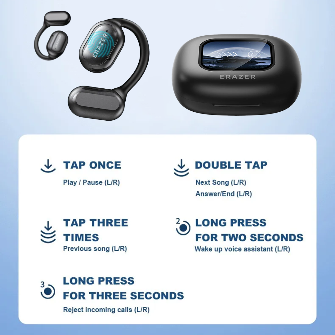 Smart Touch Bluetooth Headphones with AI Translator Feature