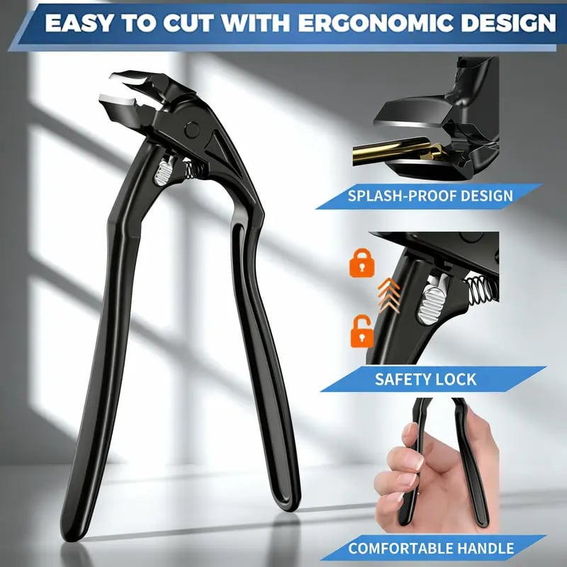 Precision Nail Clipper with Extended Grip & Angle Tip