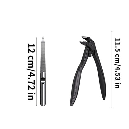 Precision Nail Clipper with Extended Grip & Angle Tip