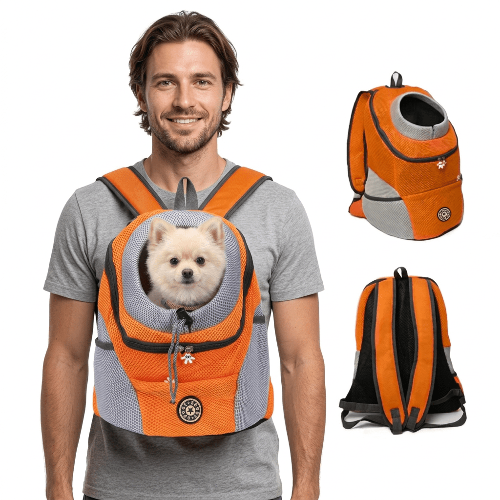 Ergonomic Dog Backpack Carrier with Soft Padding for Comfort