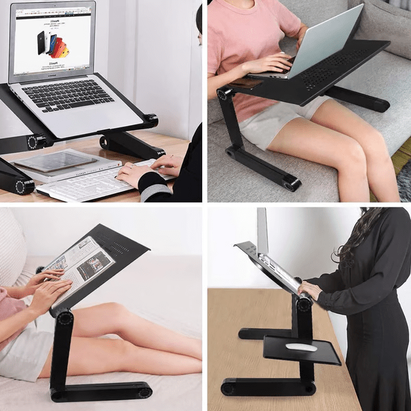 Ergonomic Laptop Stand with 360-Degree Rotation for Work Support