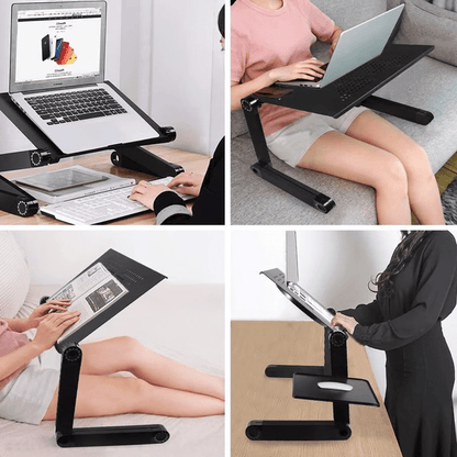 Ergonomic Laptop Stand with 360-Degree Rotation for Work Support