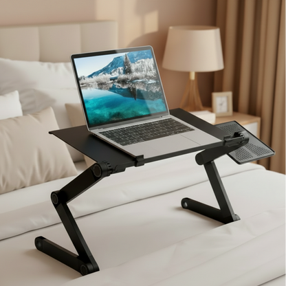 Ergonomic Laptop Stand with 360-Degree Rotation for Work Support