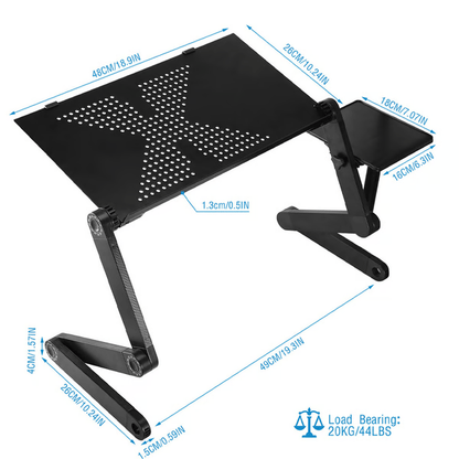 Ergonomic Laptop Stand with 360-Degree Rotation for Work Support
