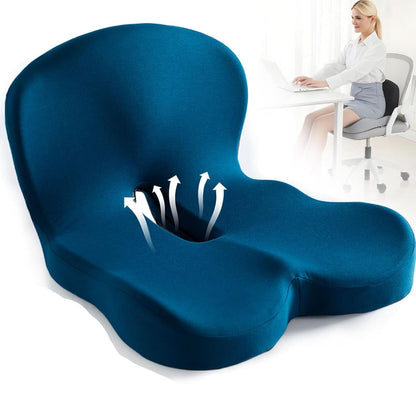 Memory Foam Cushion for Posture and Comfort – Ergonomic Support Pad