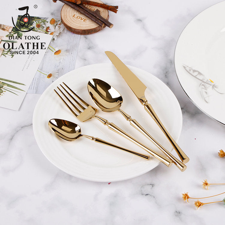 24-Piece Set of Stylish Stainless Steel Cutlery