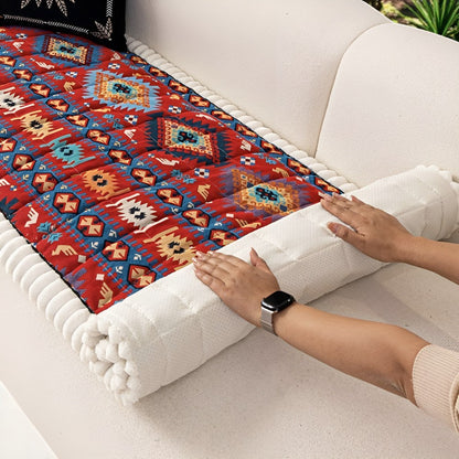 Bohemian-Inspired Quilted Slip-Resistant Sofa Protector