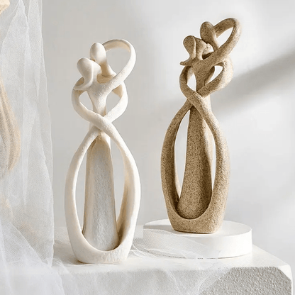 Abstract Love Symbol Sculpture – Timeless Decor for Eternal Embrace