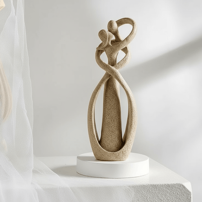Abstract Love Symbol Sculpture – Timeless Decor for Eternal Embrace