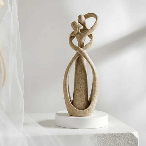 Abstract Love Symbol Sculpture – Timeless Decor for Eternal Embrace