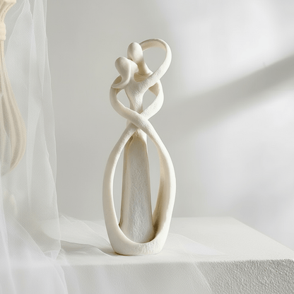 Abstract Love Symbol Sculpture – Timeless Decor for Eternal Embrace