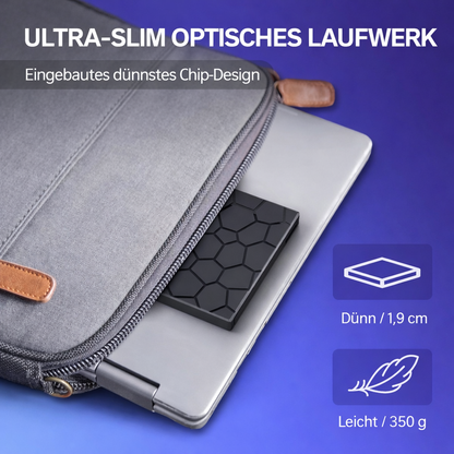 External CD/DVD Drive | Plug-and-Play USB C Hub with Card Reader