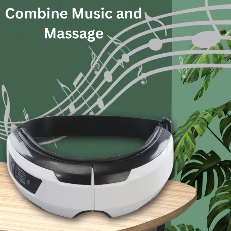 Portable Eye Massager - Bluetooth Music, Soothing Heat & Vibration