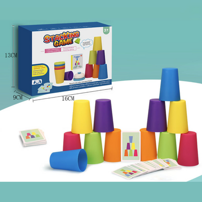 Stacking Cups Educational Toy Inspired by Montessori Method
