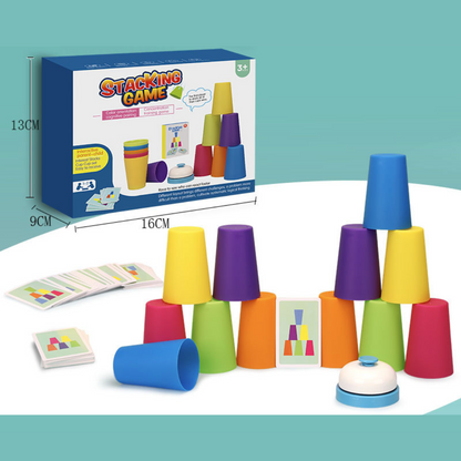 Stacking Cups Educational Toy Inspired by Montessori Method