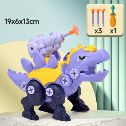Dinosaur Screw Toy Set with Suction Cup Cannon