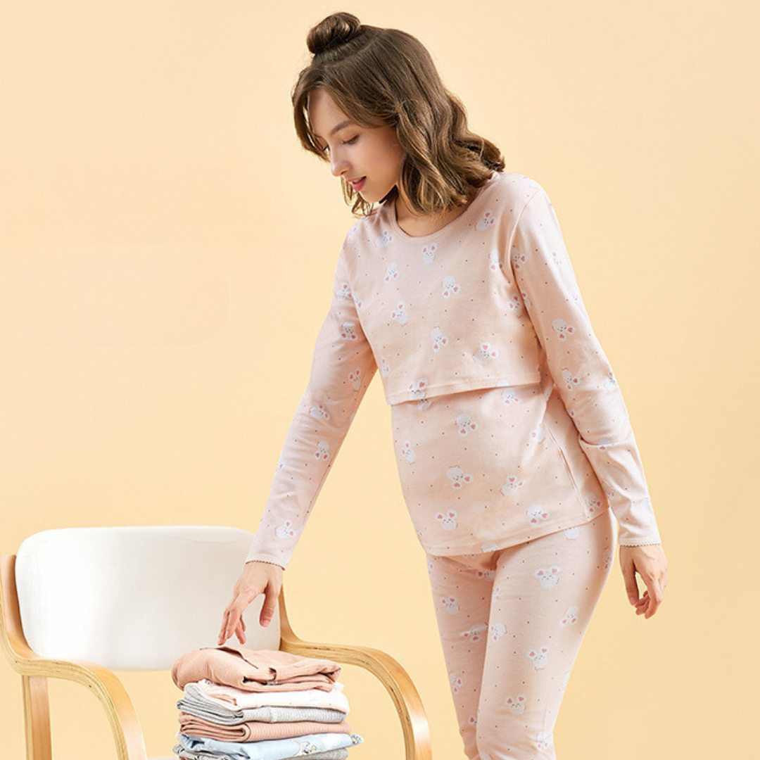 Comfortable Maternity Pajama Set for Women