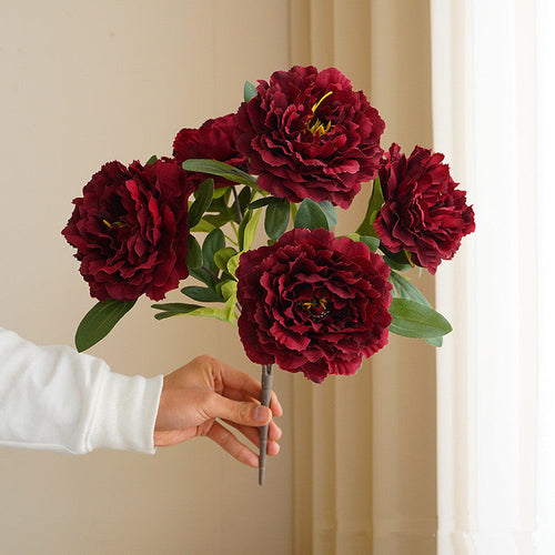 Set of 5 Large Faux Peony Blooms