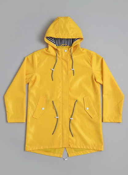 Water-Resistant Coat with Hood