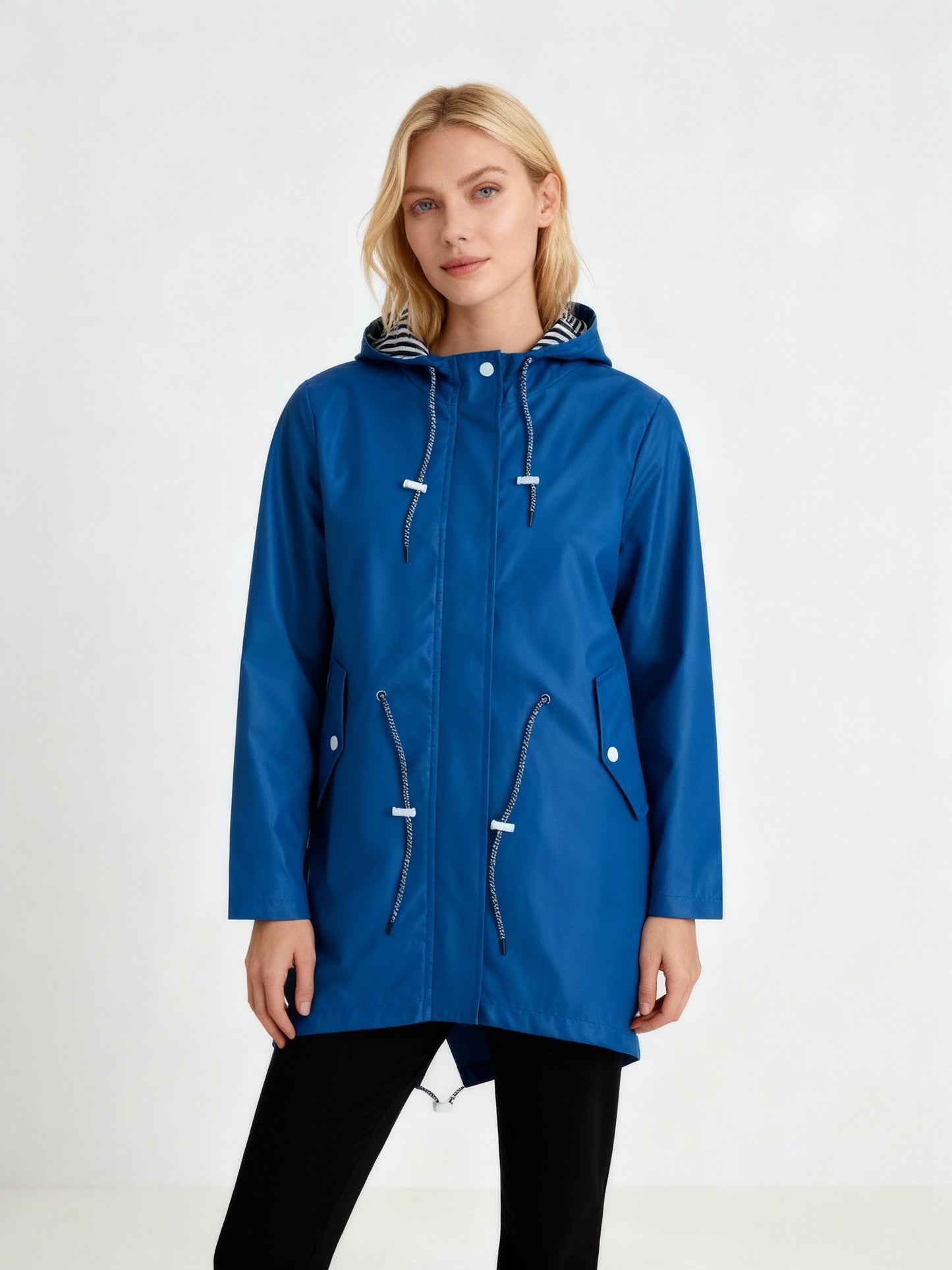 Water-Resistant Coat with Hood