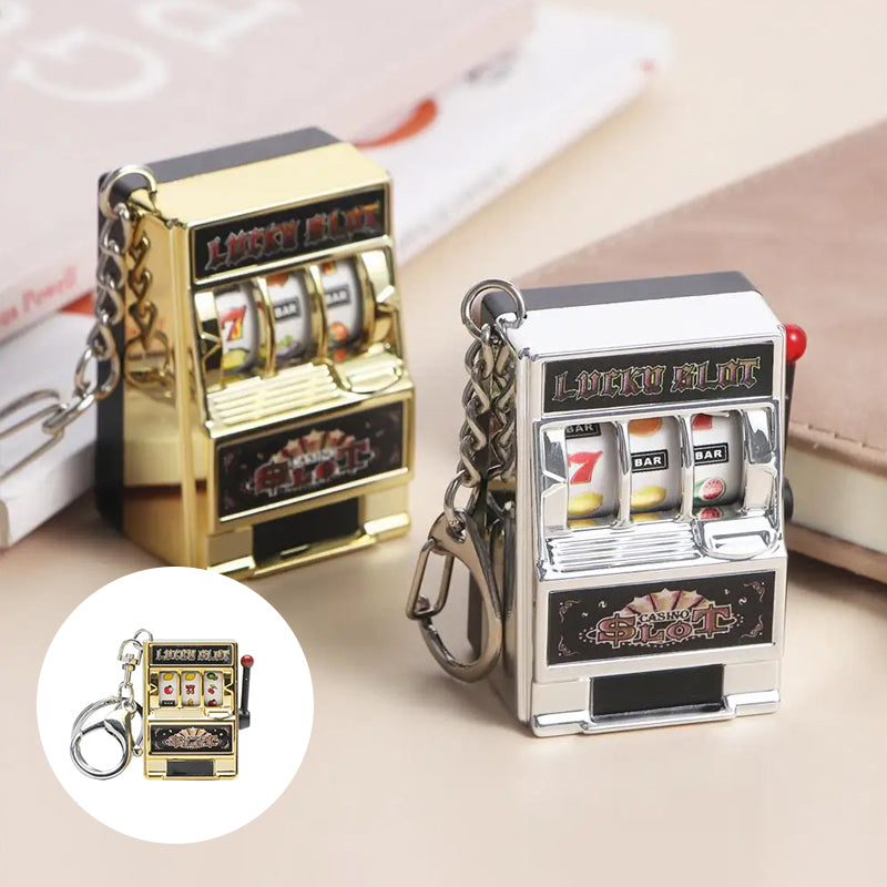 Slot Machine Keychain – Fun Novelty Accessory