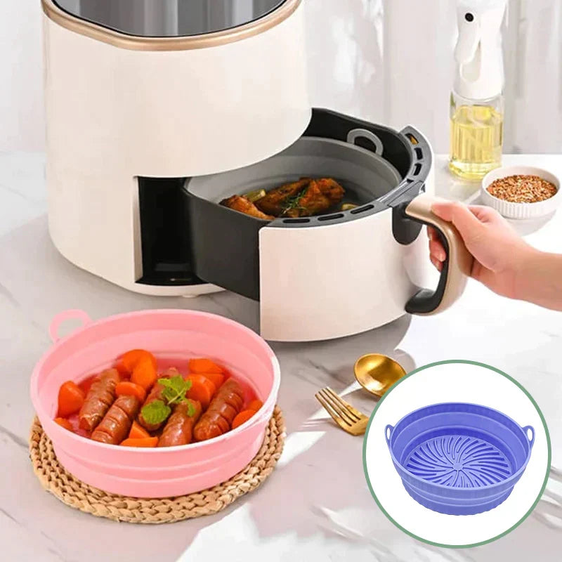 Reusable Silicone Baking Tray for Air Fryer – Grill Pan