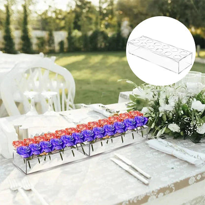 Elegant Acrylic Flower Vase with LED Illumination