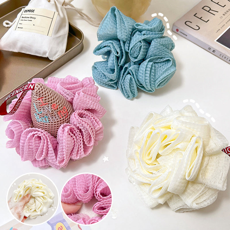 Cute Ice Cream Bath Scrub Towel Ball