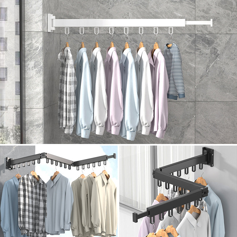 Folding Drying Rack with Aluminum Alloy Ring Hook