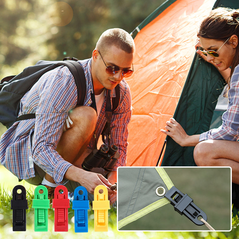 Heavy-Duty Adjustable Tarp Clips for Secure Outdoor Use