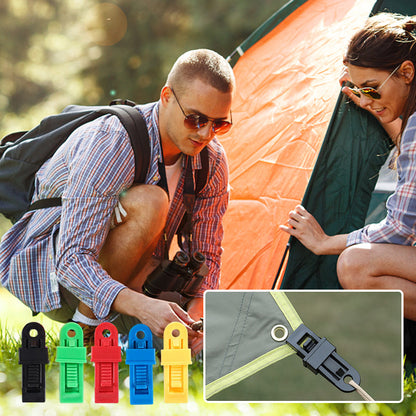 Heavy-Duty Adjustable Tarp Clips for Secure Outdoor Use