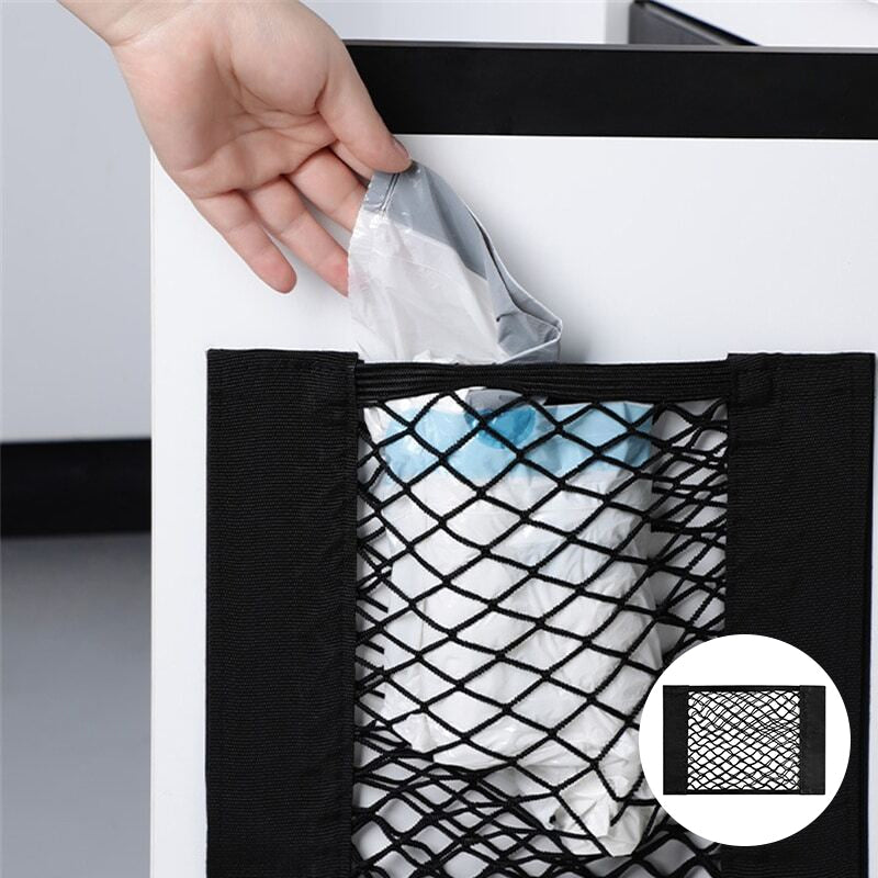 Smart Storage Net for Plastic Bags with Adhesive Tape