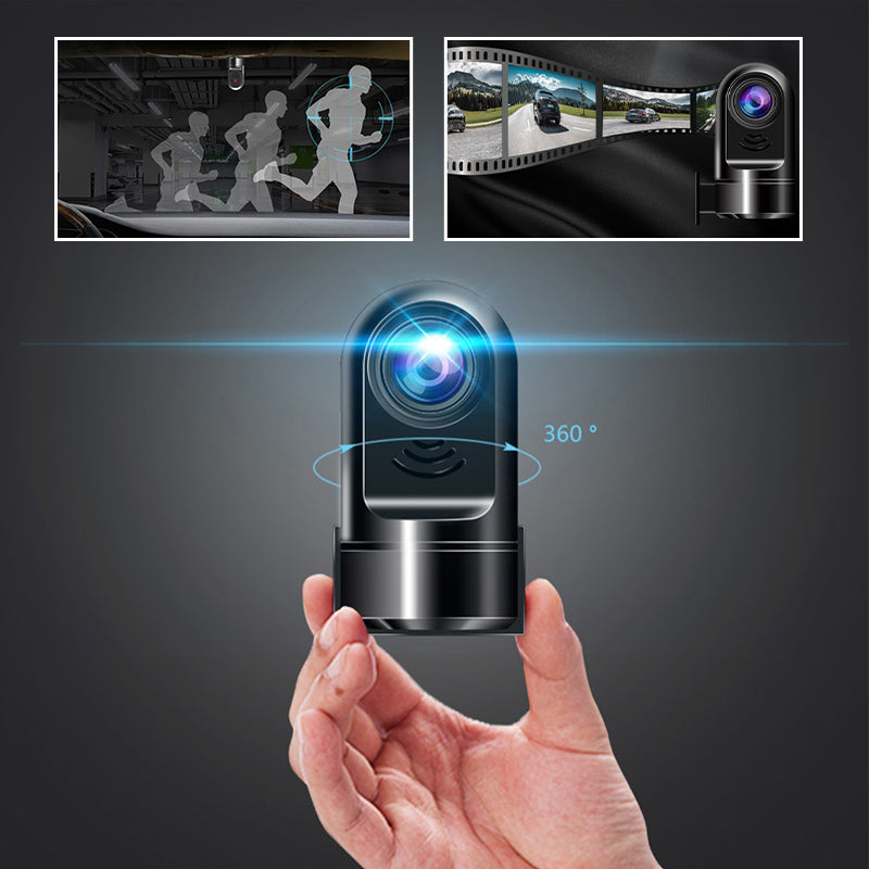 360° Rotating Mini Dash Camera with 1080P HD Resolution