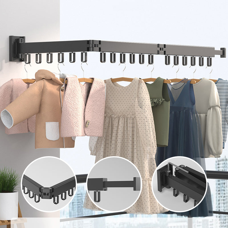 Folding Drying Rack with Aluminum Alloy Ring Hook