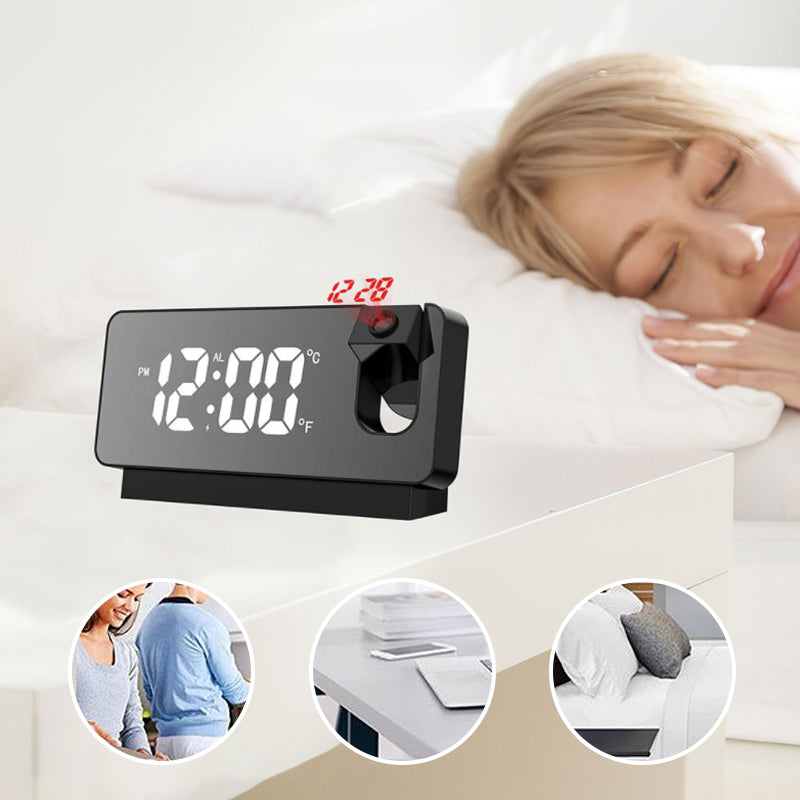 Advanced Projection Alarm Clock with USB Charging