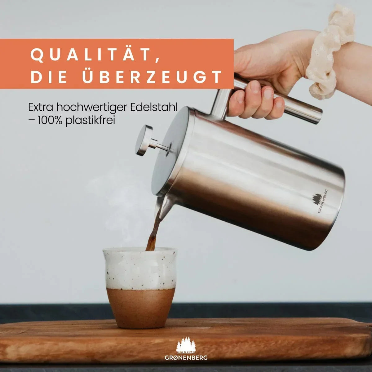 Stainless Steel Coffee Maker | 350 ml Insulated Brew Pot