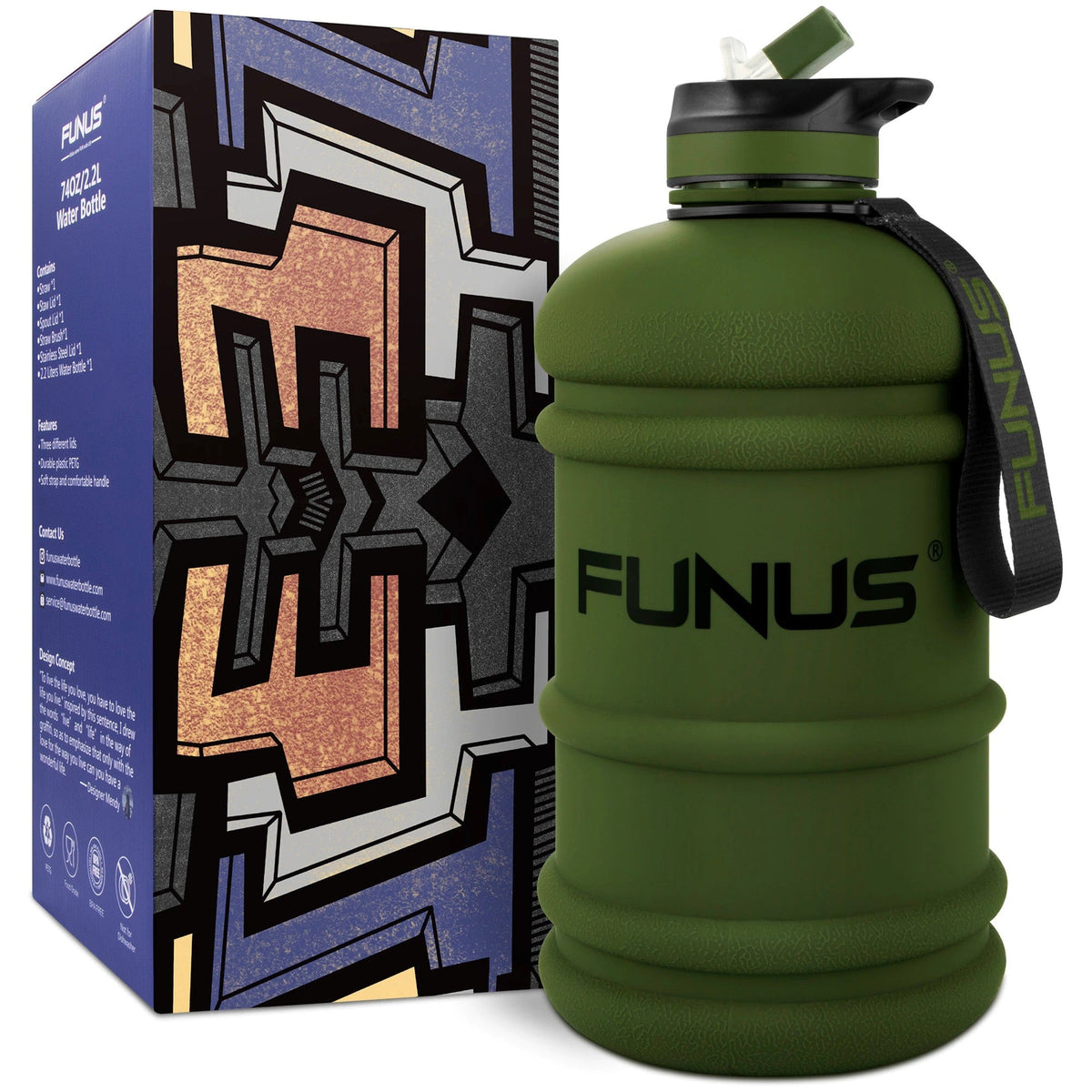 BPA-Free Water Bottle with Wide Mouth - Reusable Design