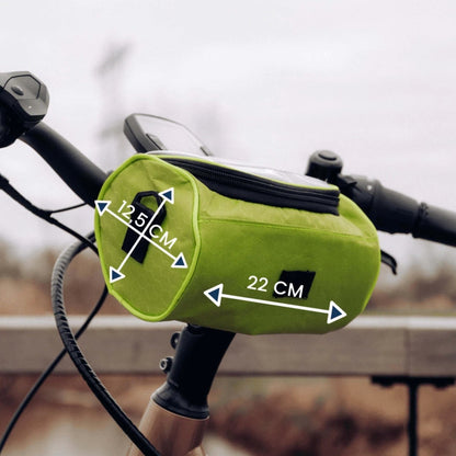 Handlebar Bag with Touchscreen Access | Water-Resistant Design | Secure Velcro Strap