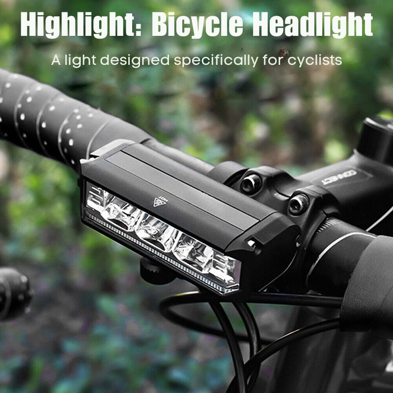 UltraWide Bicycle Headlight | 180-Degree Beam | Battery Indicator