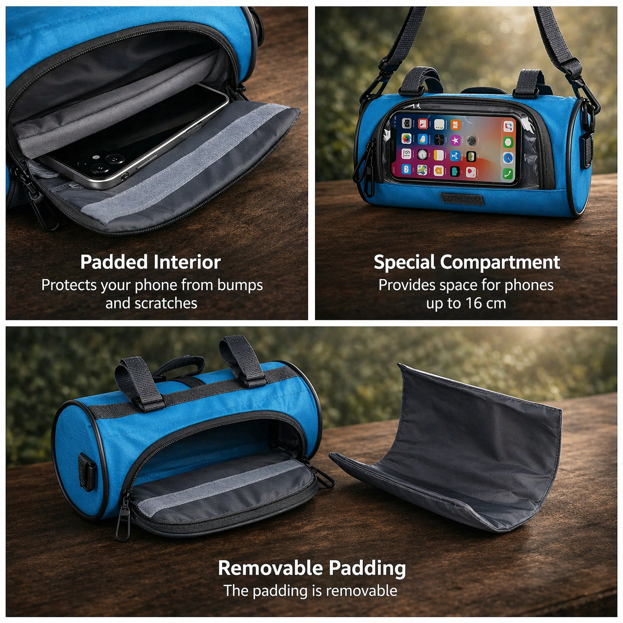 Cycling Handlebar Pouch | Touchscreen Ready | Universal Fit