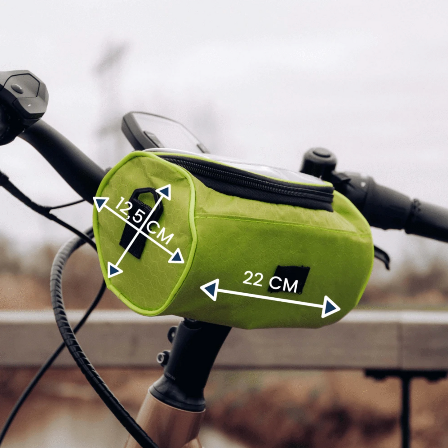 Phone Storage Bag for Bicycle Handlebar – Secure On-Bike Access