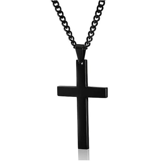 Men's Stainless Steel Cross Pendant Necklace