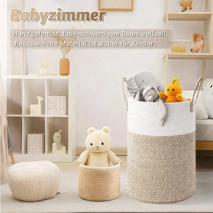 Elegant 60L Cotton Storage Basket | Versatile Organization Solution
