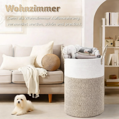 Elegant 60L Cotton Storage Basket | Versatile Organization Solution